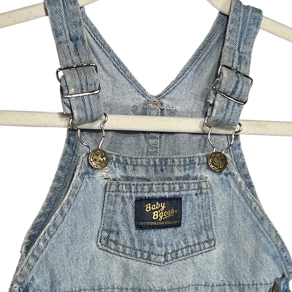 Vintage Baby OshKosh Bgosh Denim Overalls Est. 12 Mos‎ 11